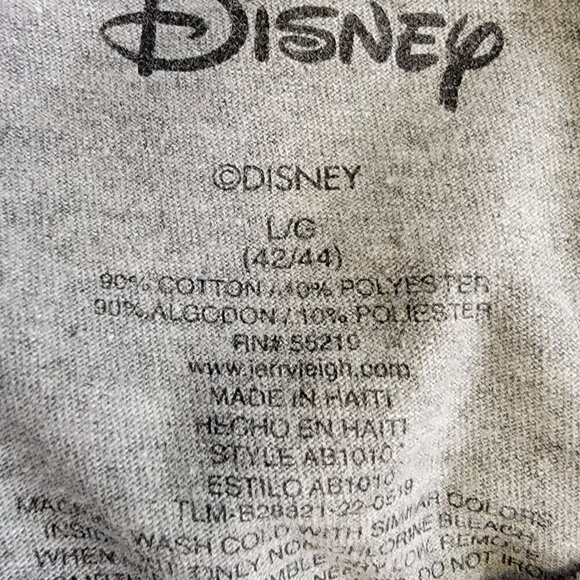 Disney Men's Mickey Mouse Ears 2019 Florida Crew Neck Gray T-Shirt – Size Large - Picture 9 of 12
